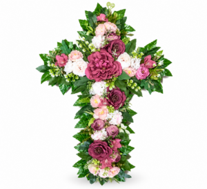 Bouquet: Artificial Sacred Cross Eternal Tribute