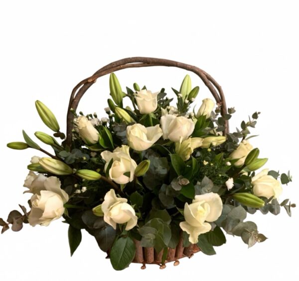 Exquisite White Basket.