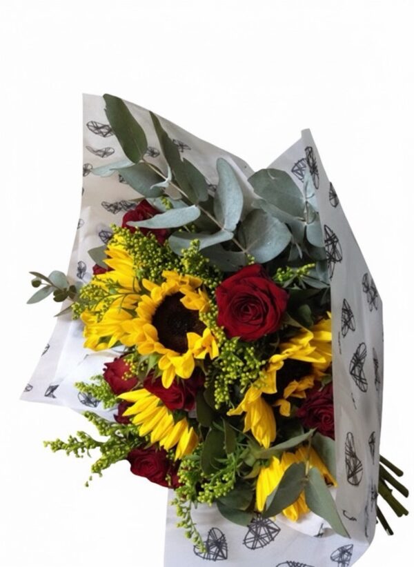 Bunch of Sunflowers & Roses