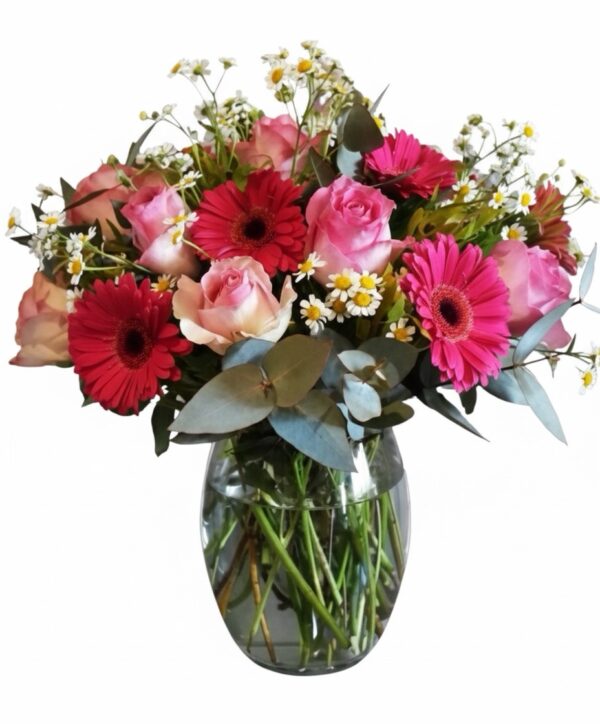 Gerbera & Rose Vase