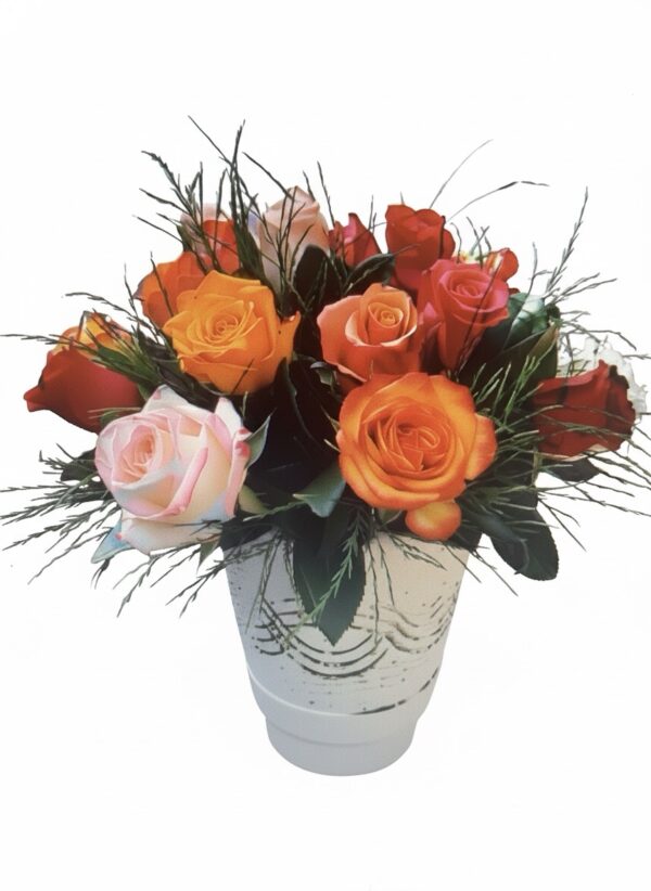 Rainbow Rose Arrangement